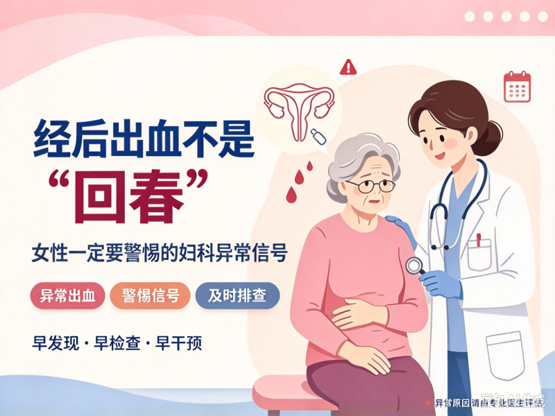 绝经后出血不是“回春” 医生提醒要警惕妇科异常信号
